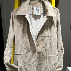 Jones NY suede nappa leather  coat/ jacket. Natural tan colour